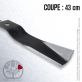 Lame Pour Iseki 8595306-06100. Coupe 43 cm
