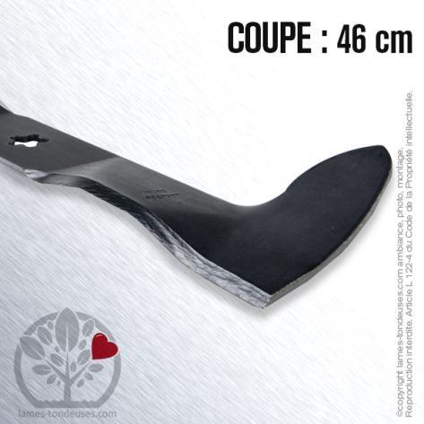 Lame tondeuse. Coupe &agrave; droite 46 cm. Bernard Loisirs, Husqvarna, Jonsered, Roper