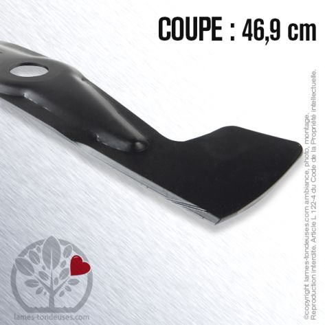 Lame tondeuse. Coupe 46.9 cm . John Deere, Sabo