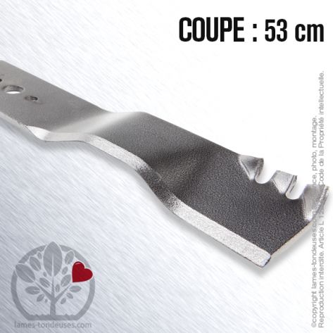 Lame tondeuse. Coupe 53 cm. Bobcat, Bunton, Husqvarna, Scag, Electrolux
