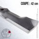 Lame pour John Deere M111522, M115495. Coupe 42 cm