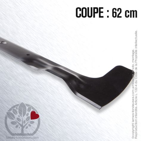 Lame tondeuse. Coupe 62 cm. Castelgarden, Iseki, Stiga