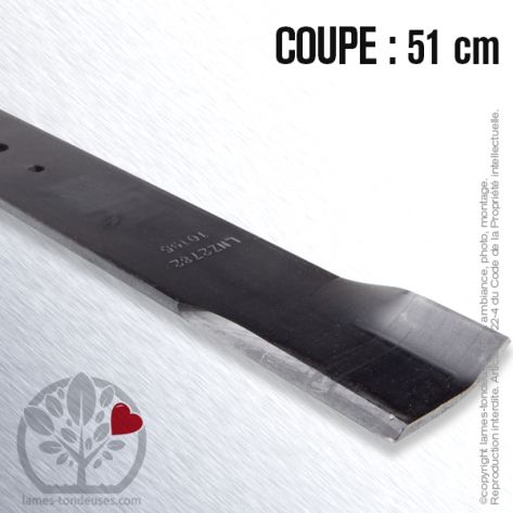 Lame tondeuse. Coupe 51 cm.  Pilote 88