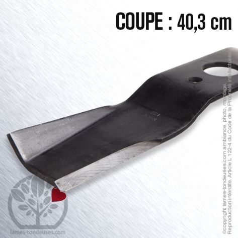 Lame tondeuse. Coupe 40,3 cm. Case