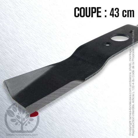 Lame tondeuse. Coupe 43 cm. Case