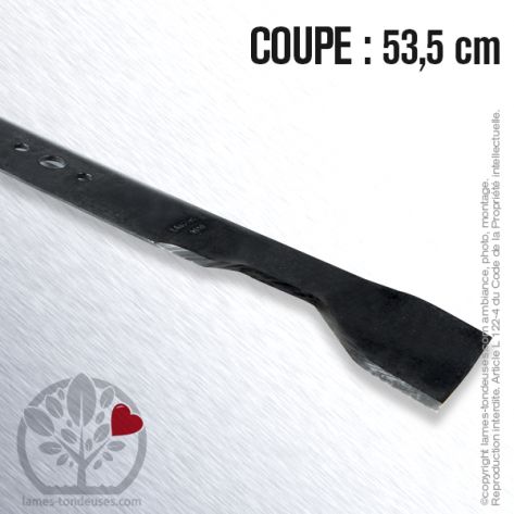 Lame tondeuse. Coupe 53,5 cm. Bernard Loisirs, Husqvarna, Jonsered, Roper, Electrolux  