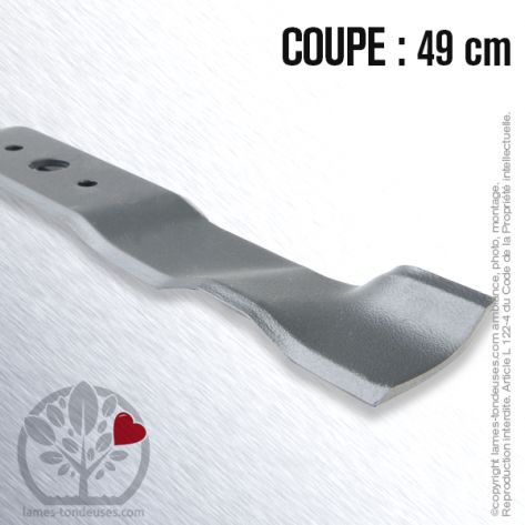 Lame tondeuse. Coupe 49 cm. Castel Garden, Iseki, Solo,  Stiga