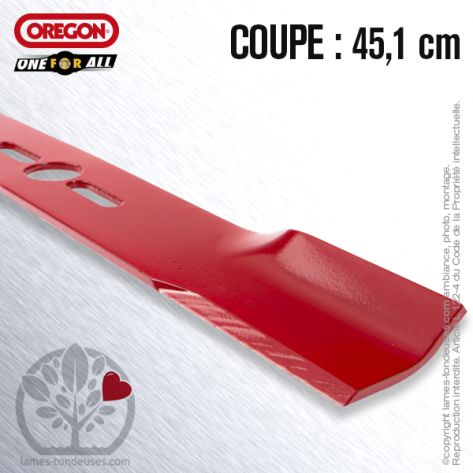 Lame tondeuse. Coupe 45,1 cm. Universelle Orégon. Droite Lame tondeuse. Coupe 45,1 cm. Universelle Orégon. Droite