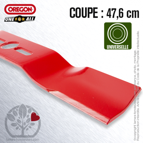 Lame tondeuse. Coupe 47,6 cm. Universelle Orégon. Galbée Lame tondeuse. Coupe 47,6 cm. Universelle Orégon. Galbée