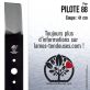 Lame tondeuse. Coupe 41 cm.Pilote 88