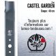 Lame tondeuse. Coupe 49 cm. Castel Garden