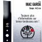 Lame tondeuse. Coupe 44,5 cm.Mac Garda
