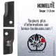 Couteaux tondeuse. Coupe 11,8 cm. Homelite. Par 2.