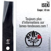 Lame Pour Iseki 8595306-06100. Coupe 43 cm