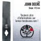 Lame tondeuse.  Coupe 47,5 cm. John Deere