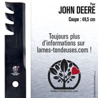 Lame pour John Deere M112991. Coupe 49,5 cm