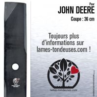 Lame pour John Deere M115759. Coupe 36 cm