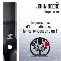 Lame pour John Deere M113517. Coupe 42 cm