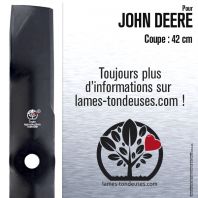 Lame pour John Deere M111522, M115495. Coupe 42 cm