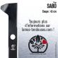 Lame tondeuse. Coupe 43 cm. Sabo