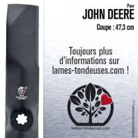 Lame pour John Deere GX21380, GY20684. Coupe 47,3 cm