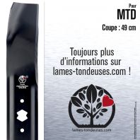 Lame tondeuse. Coupe 49 cm. MTD