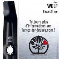 Lame tondeuse. Coupe 51 cm. Wolf