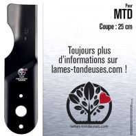 Lame tondeuse. Coupe 25cm. MTD