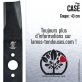 Lame tondeuse. Coupe 43 cm. Case