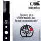 Lame tondeuse. Coupe 52,5 cm. Kubota