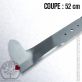 Lame tondeuse. Coupe 52 cm. Axxom