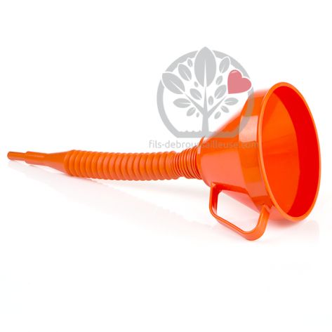 Entonnoir avec filtre, anse, flexible. Grand mod&egrave;le