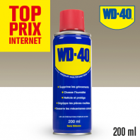 WD 40.200 ml. Protège, dégrippe, nettoie, lubrifie
