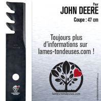 Lame pour John Deere M115496. Coupe 47 cm