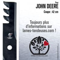 Lame pour John Deere M113517. Coupe 42 cm