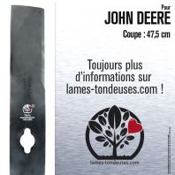 Lame pour John Deere M122455. Coupe 47,5 cm