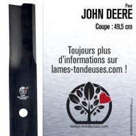 Lame pour John Deere M82408,AM100946. Coupe 49,5 cm