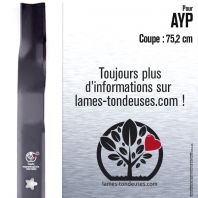Lame tondeuse. Coupe 75,2 cm. AYP 419274 